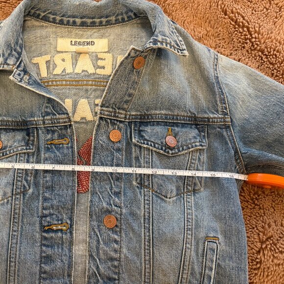 Lucky Brand Heart "💔" Breaker Legend Distressed Jean Jacket - XS - Picture 7 of 8